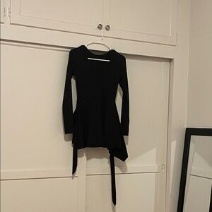 Elegant Black Long Sleeve Dress